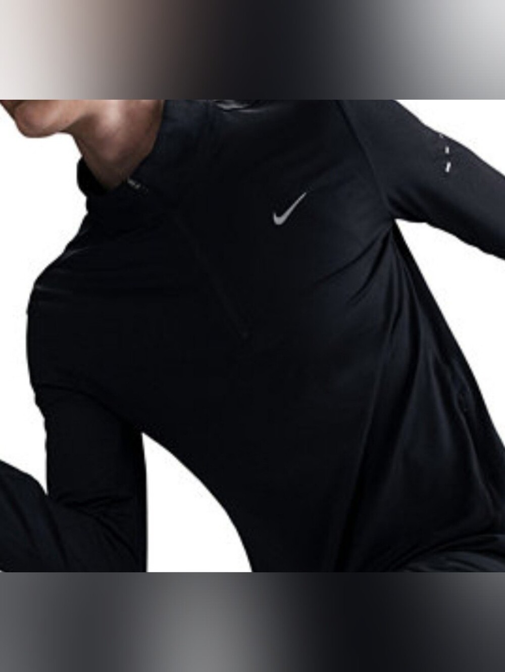 Nike Black Quarter-Zip Performance Long-Sleeve Shirt - Picture 7 of 7